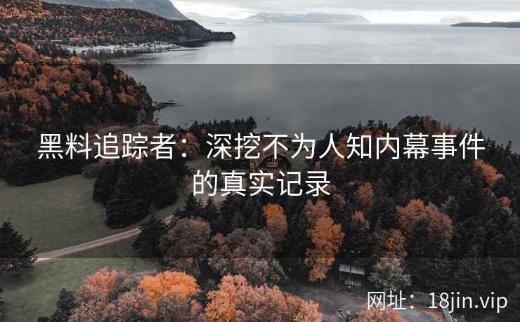 黑料追踪者：深挖不为人知内幕事件的真实记录