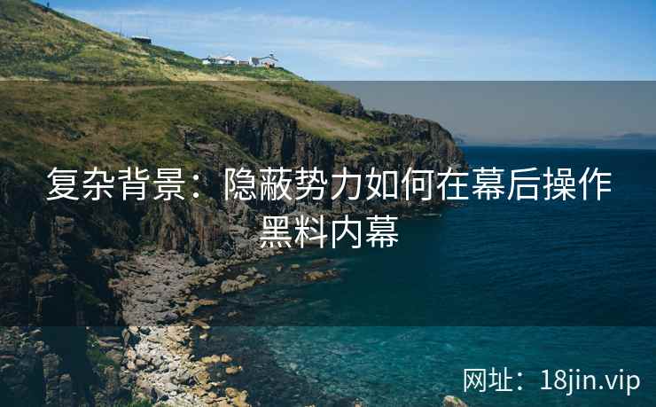 复杂背景：隐蔽势力如何在幕后操作黑料内幕