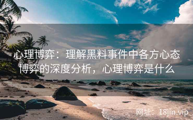 心理博弈：理解黑料事件中各方心态博弈的深度分析，心理博弈是什么