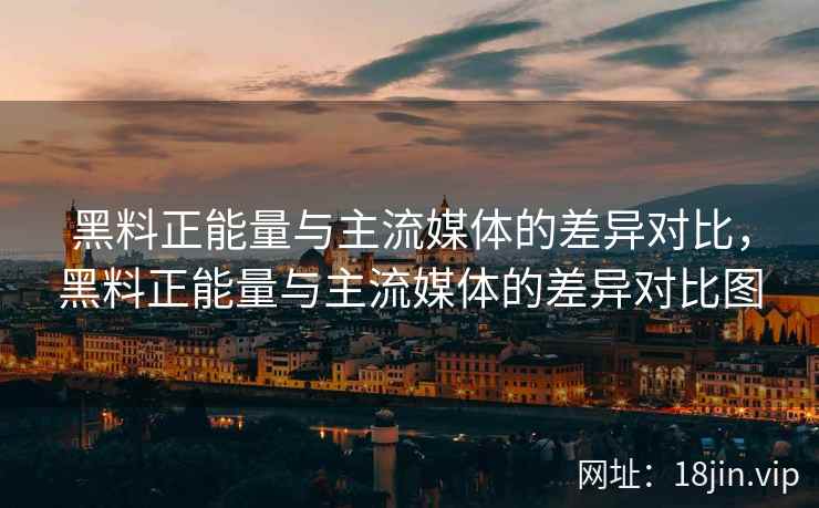 黑料正能量与主流媒体的差异对比，黑料正能量与主流媒体的差异对比图